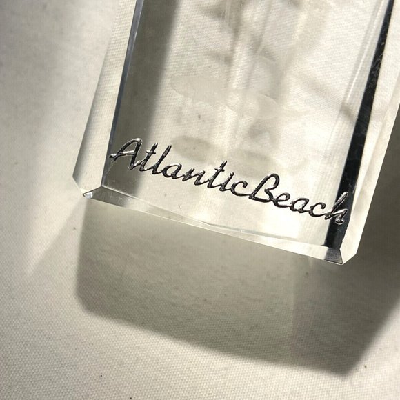 Atlantic Beach 3D Laser Etched Frog w/Dragonfly 6" Crystal Paperweight w/Case - Picture 6 of 12